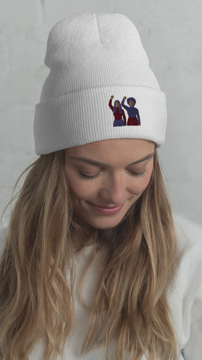 Empowered Woman Embroidered Beanie