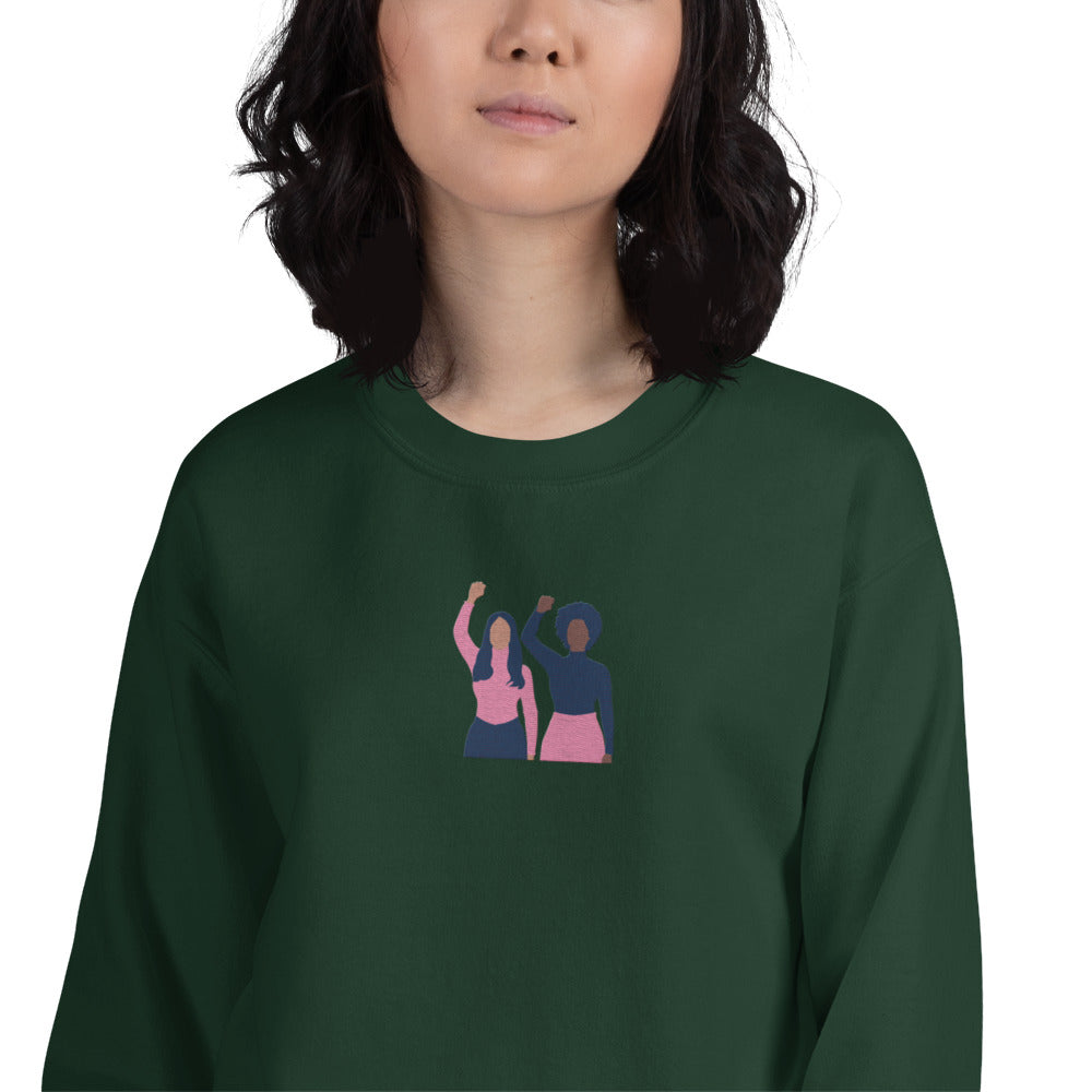 Empowered Woman Embroidered Sweatshirt