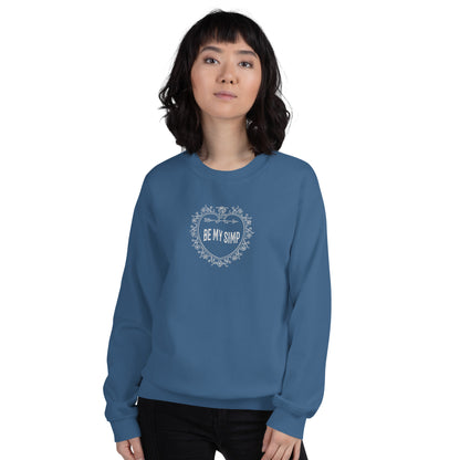Be My Simp Embroidered Sweatshirt Indigo Blue