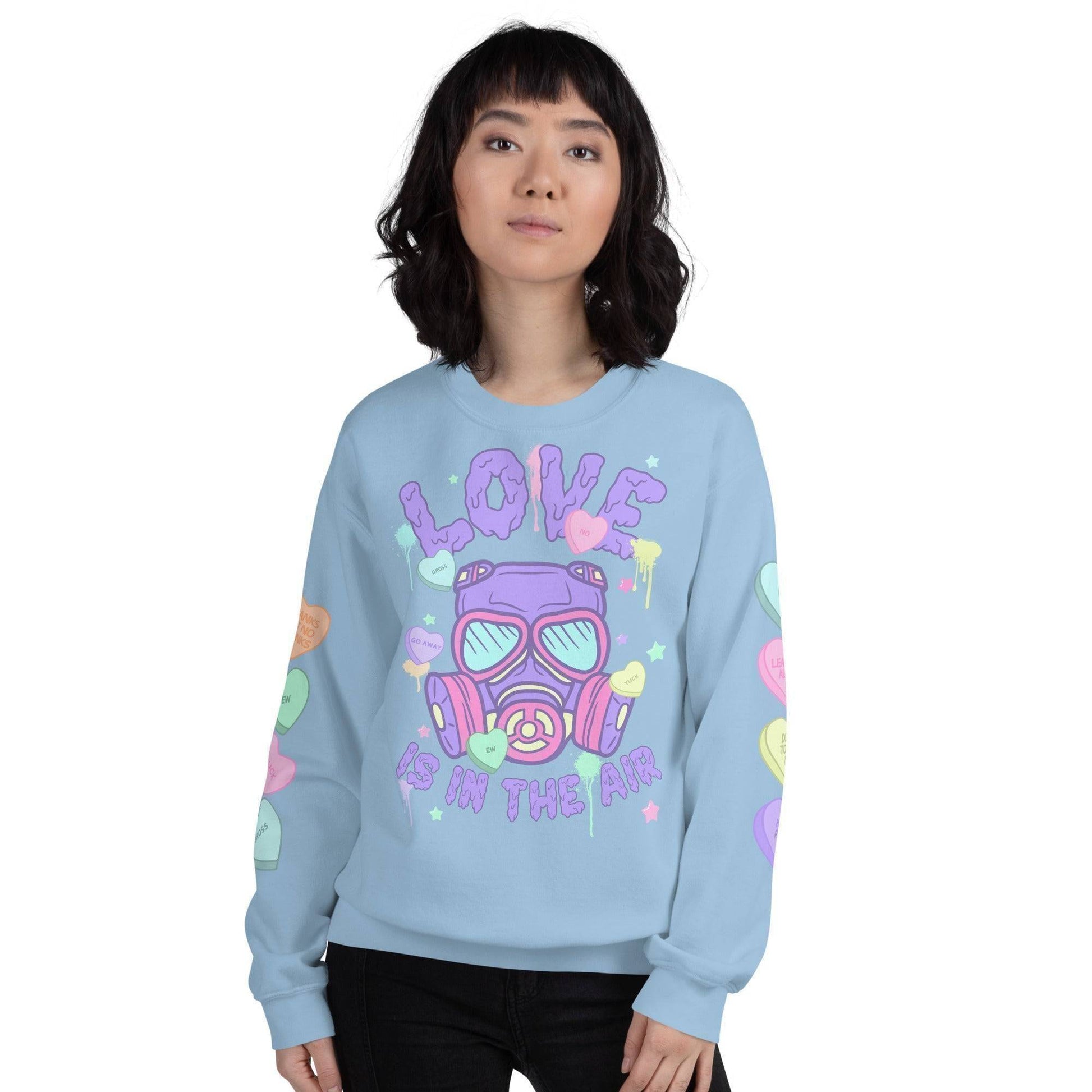 Love is in The Air Sweatshirt Light Blue