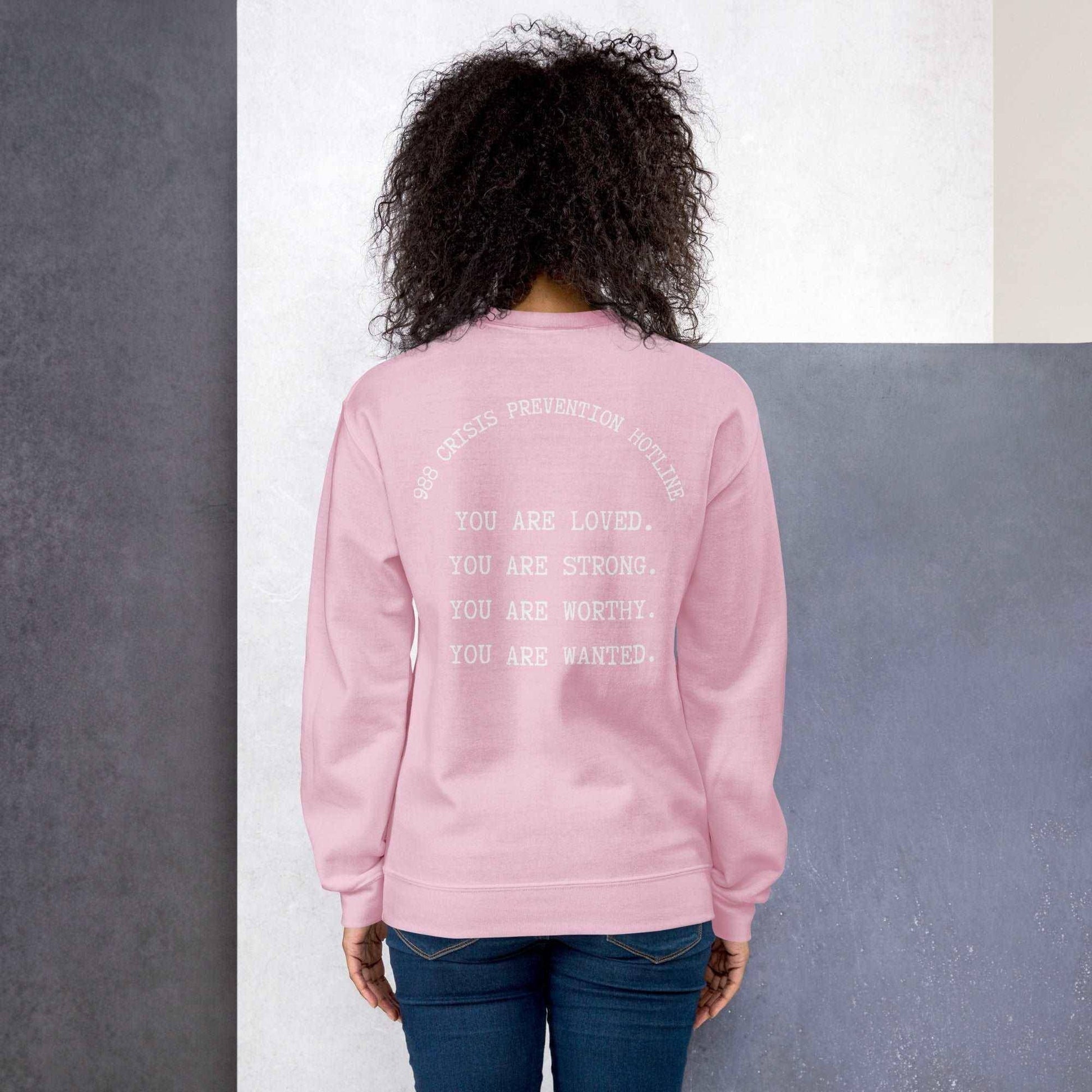 You Matter Embroidered Sweatshirt Light Pink
