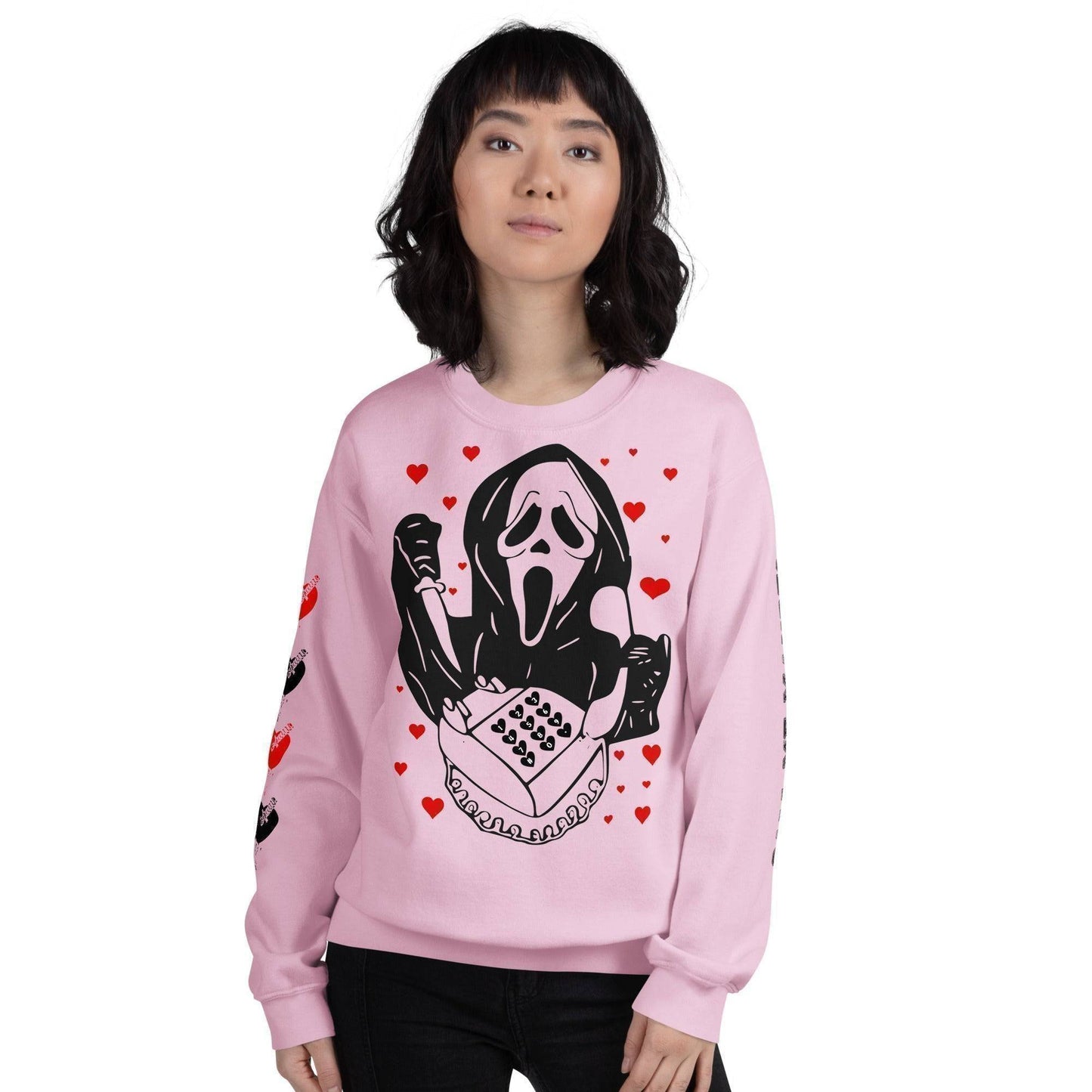 Call Me, Maybe? Scream Sweatshirt Light Pink