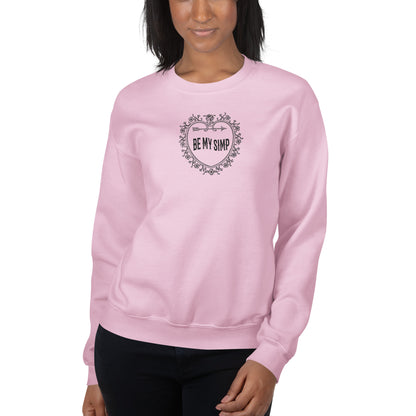 Be My Simp Embroidered Sweatshirt Light Pink