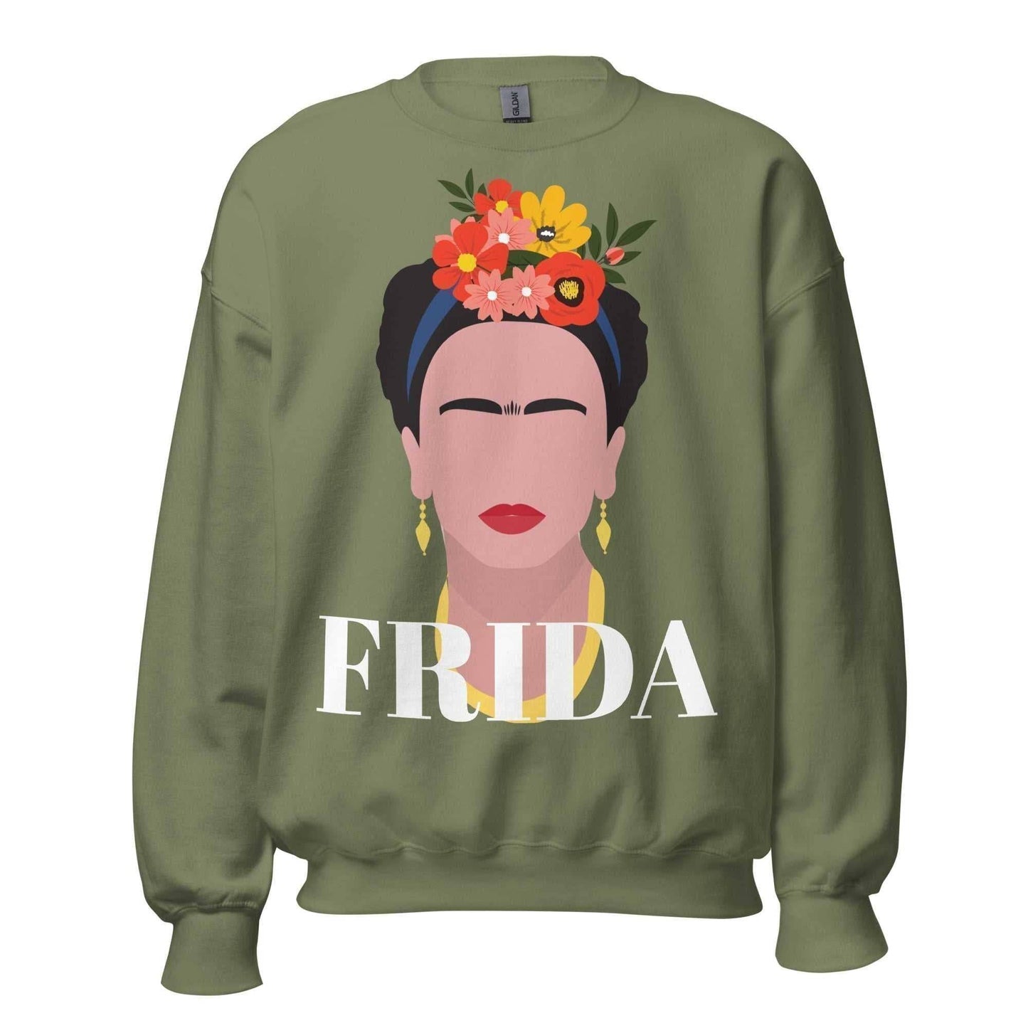Frida Kahlo Sweatshirt Military Green