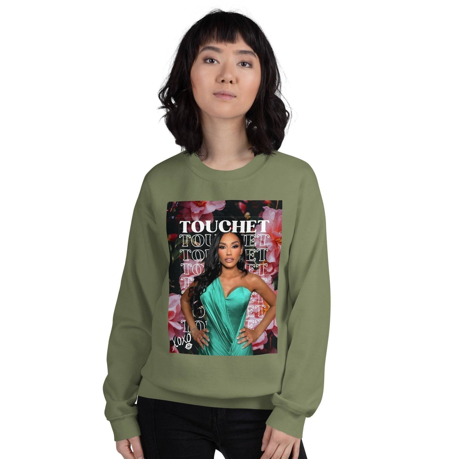 Monica Garcia Touchet Sweatshirt Military Green