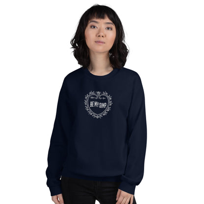 Be My Simp Embroidered Sweatshirt Navy