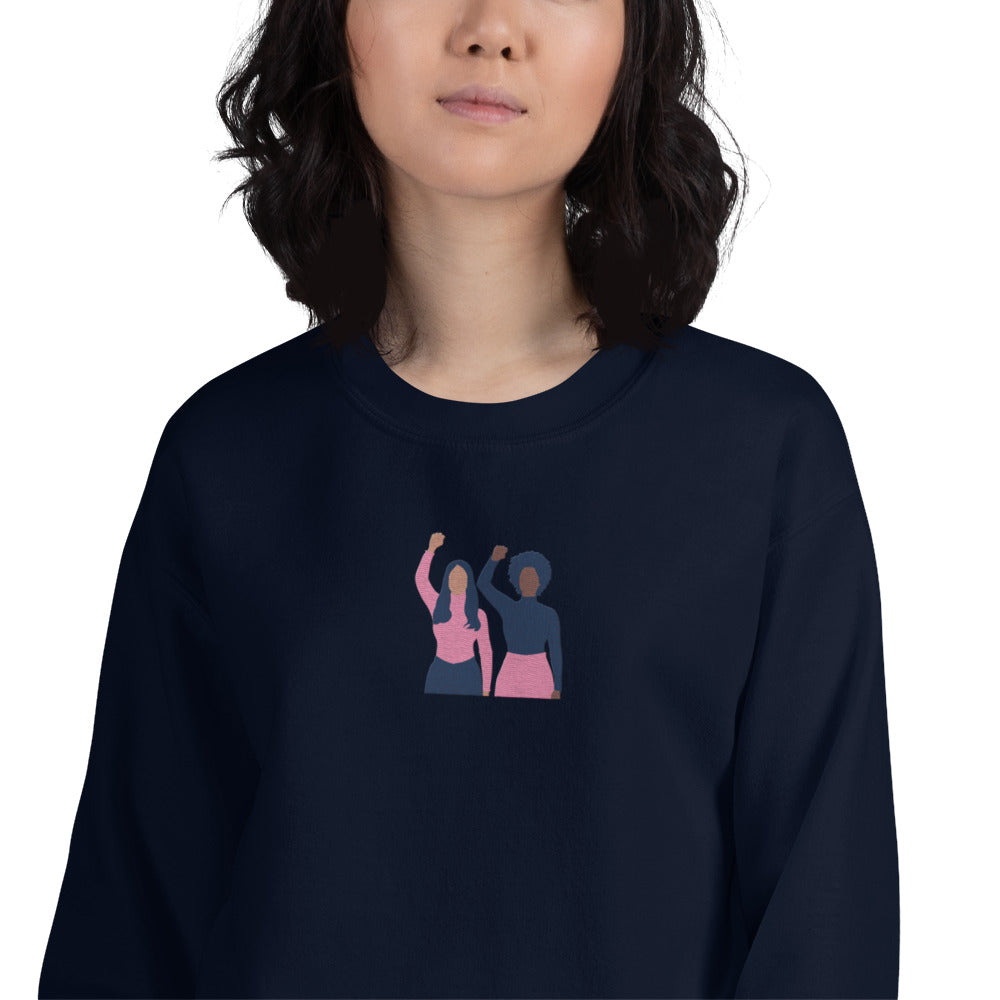 Empowered Woman Embroidered Sweatshirt