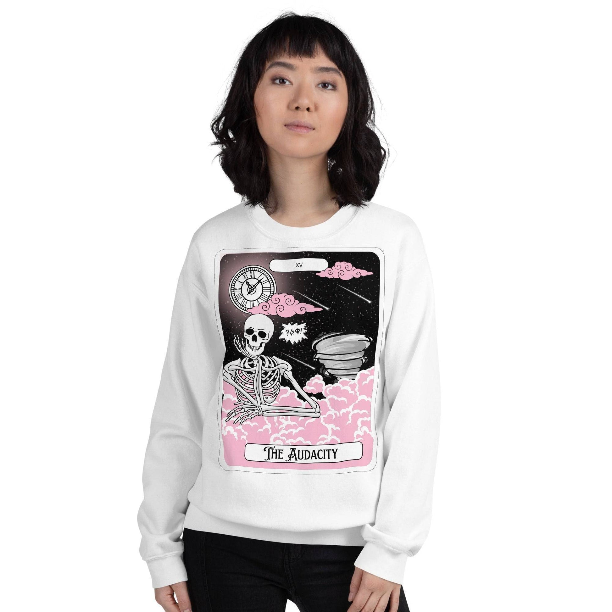 The Audacity Tarot Card Sweatshirt White