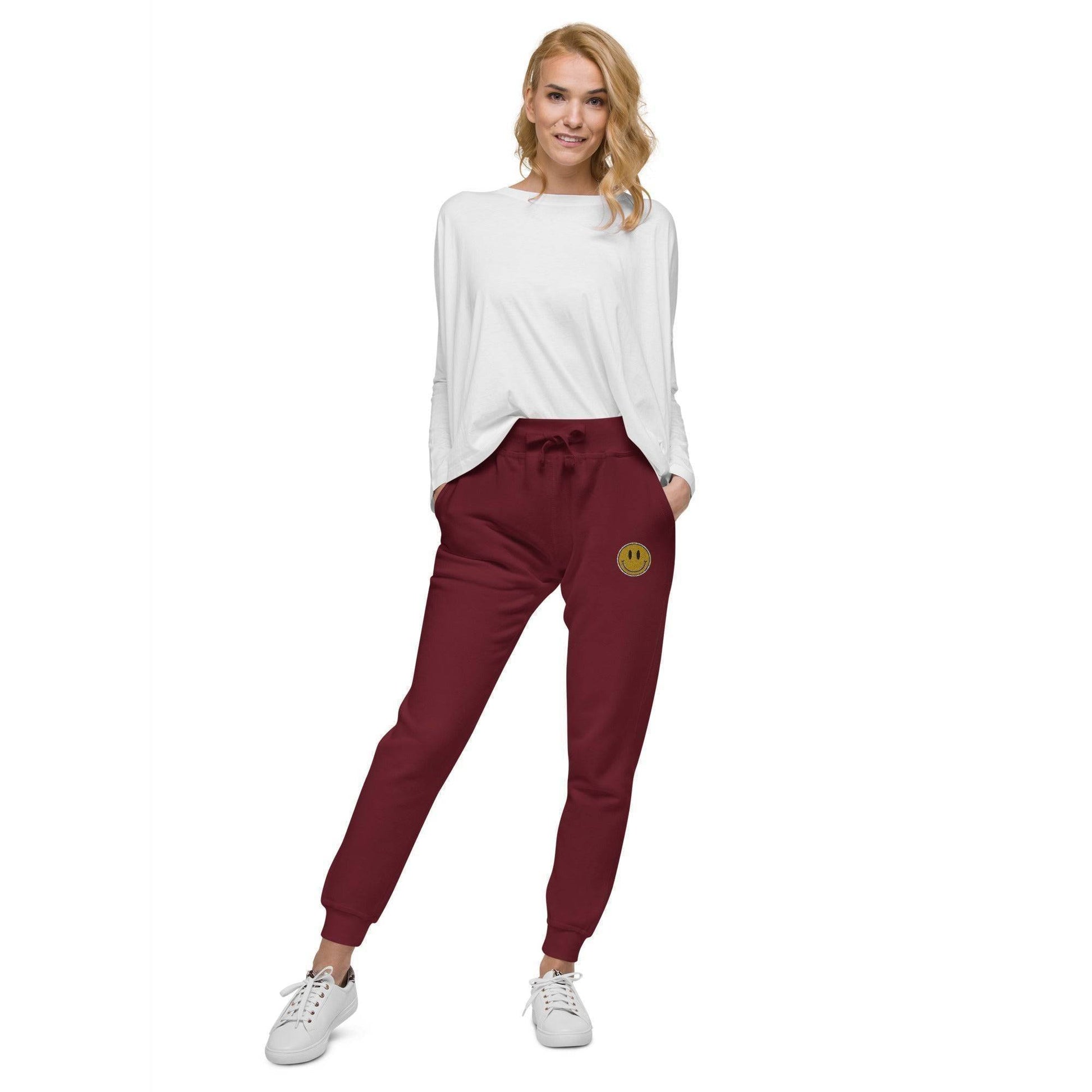 You Should Smile More Sweatpants Maroon