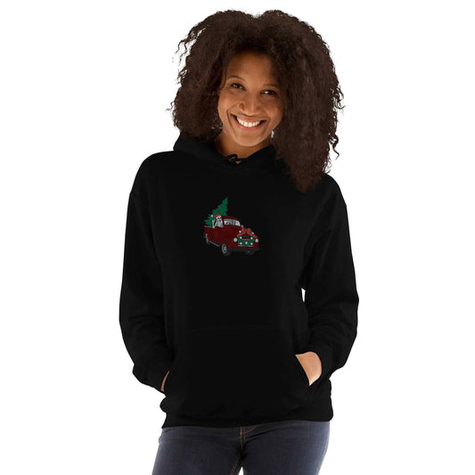 Wreath it and Weep Embroidered Hoodie Black