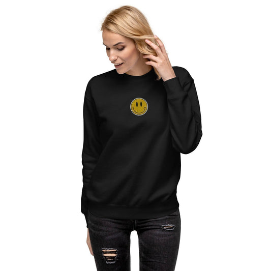 You Should Smile More Embroidered Sweatshirt Black
