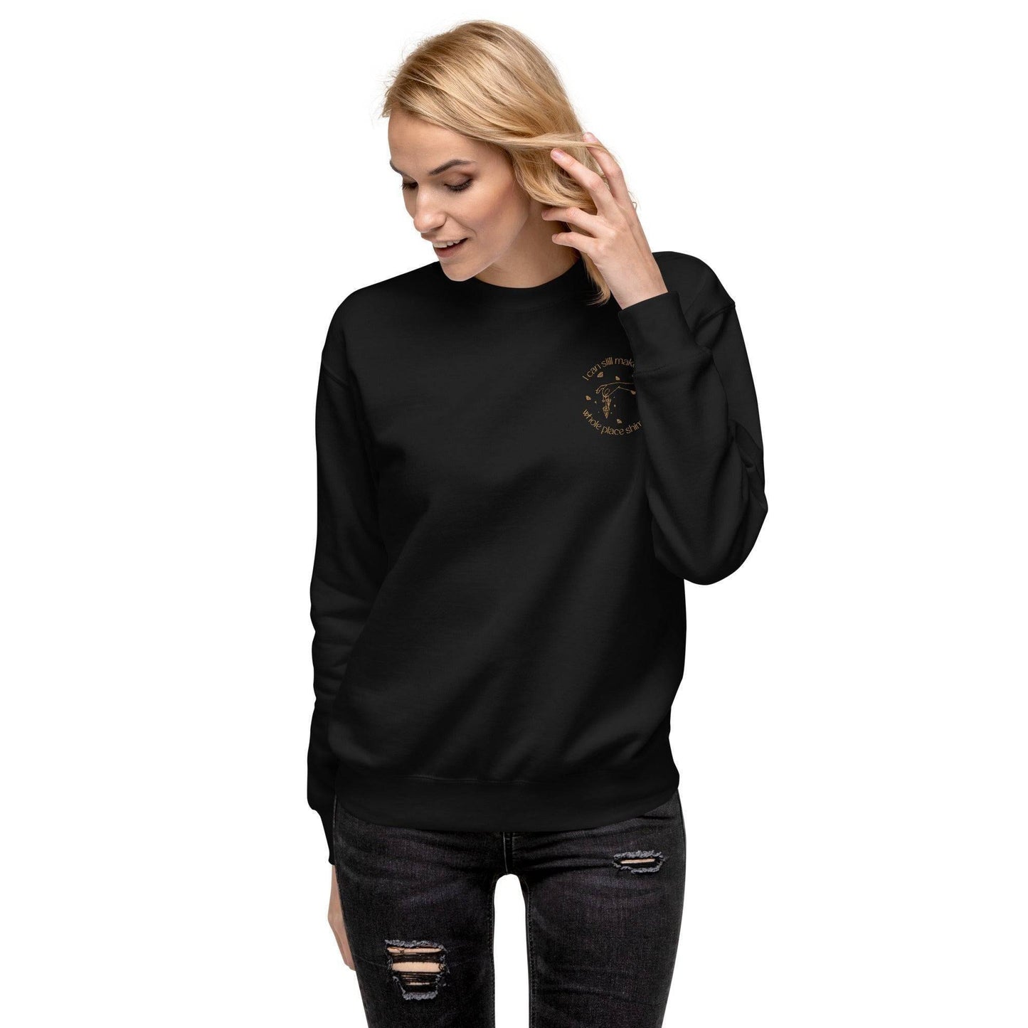 Taylor Swift Bejeweled Embroidered Sweatshirt Black