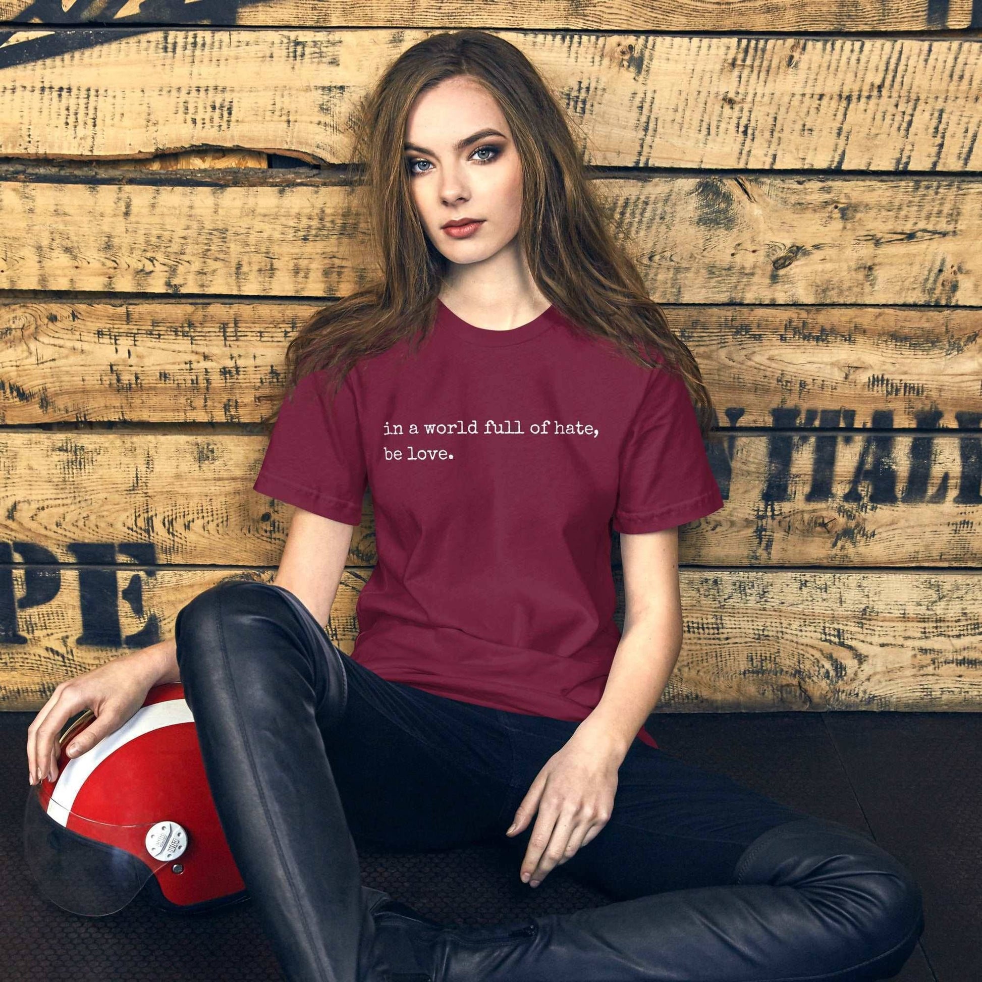 Be Love T-shirt Maroon