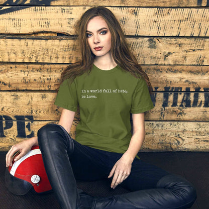Be Love T-shirt Olive