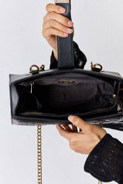 David Jones Vegan Leather Quilted Handbag