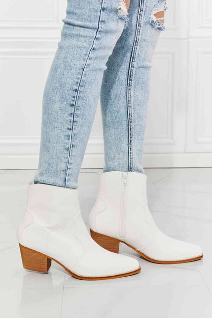 MMShoes Vegan Leather Watertower Town Western Ankle Boots