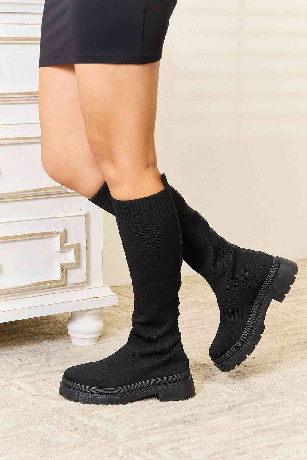 Wild Diva Footwear Knee High Sock Boots