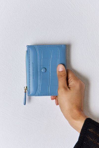 David Jones Vegan Leather Mini Wallet BLUE One Size
