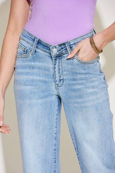 Judy Blue V Front Waistband Straight Leg Jeans