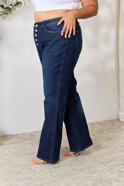 Judy Blue Button Fly Straight Leg Jeans