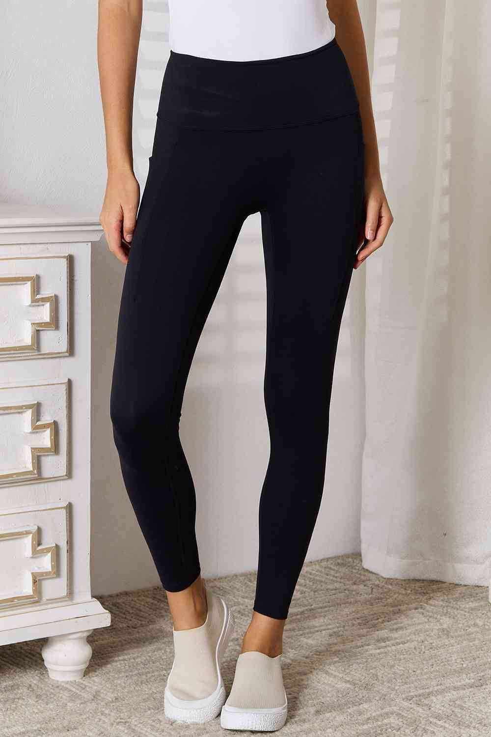 Basic Bae Wide Waistband Leggings Black