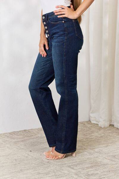 Judy Blue Button Fly Straight Leg Jeans