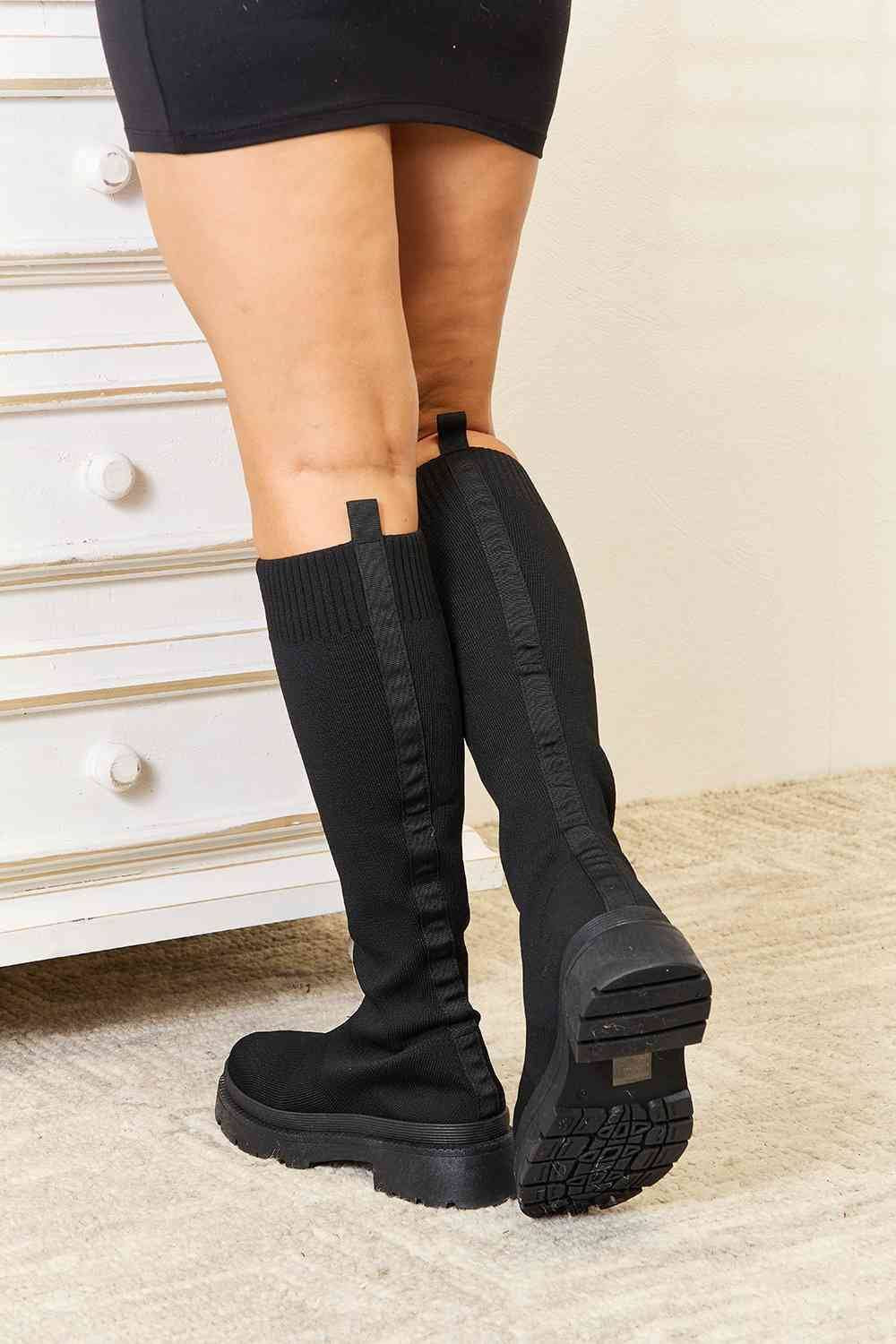 Wild Diva Footwear Knee High Sock Boots