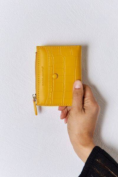 David Jones Vegan Leather Mini Wallet YELLOW One Size