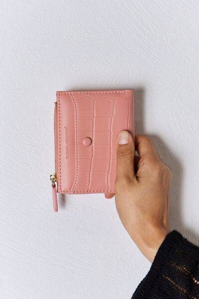 David Jones Vegan Leather Mini Wallet PINK One Size